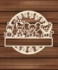 Safari Animal Name Sign