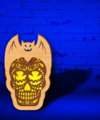 Halloween skull lamp