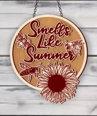 Smells Like Summer Round Sign