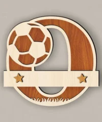 Soccer Football Monogram Capital Letter O