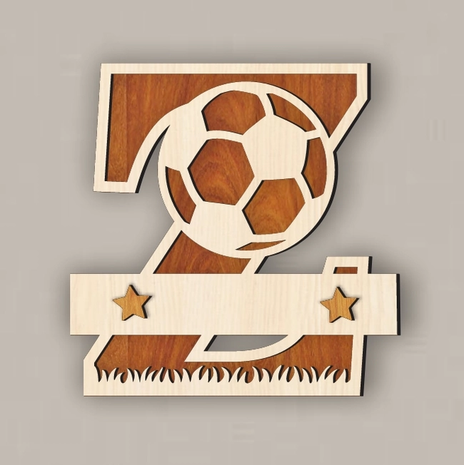 Soccer Football Monogram Capital Letter Z