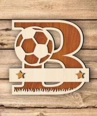 Soccer Football Monogram Capital Letters B