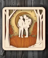 Square Valentines Anniversary Hiking