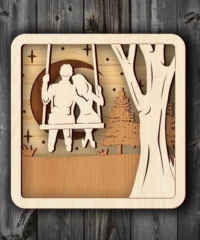 Square Valentines Anniversary Swing