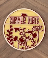 Summer Vibes Summer Round Sign Summer Vibes Summer Round Sign