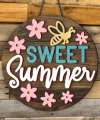 Sweet Summer Round Sign