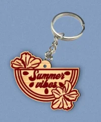 Watermelon And Flower Keychain