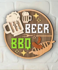 Beer BBQ Patio Sign