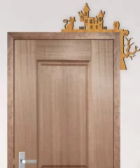 Cat And Haunted House Halloween Door Corner