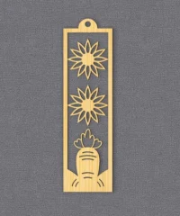 Flower And Carrot Bookmark