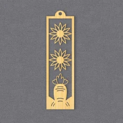 Flower And Carrot Bookmark Flower And Carrot Bookmark