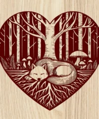 Fox In Nature Heart