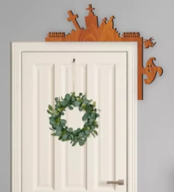 Ghost With Cross And Spider Halloween Door Corner