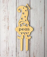 Gnome Garden Marker Peas