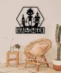 Halloween Monster And Haunted House Wall Art