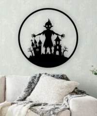 Halloween Monster And Haunted House Wall Art