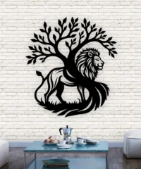 Lion And Tree Wall Art