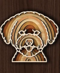 Multilayer Bichon Frise Face