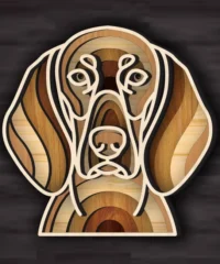 Multilayer Black And Tan Coonhound Face