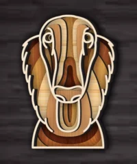 Multilayer Borzoi Face