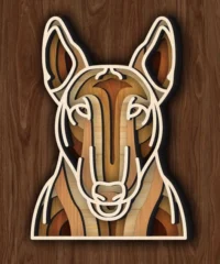 Multilayer Bull Terrier Face