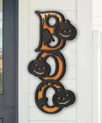 Multilayer Halloween Boo With Pumpkin And Ghost Sign