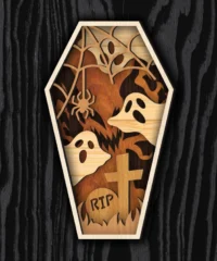 Multilayer Halloween Coffin