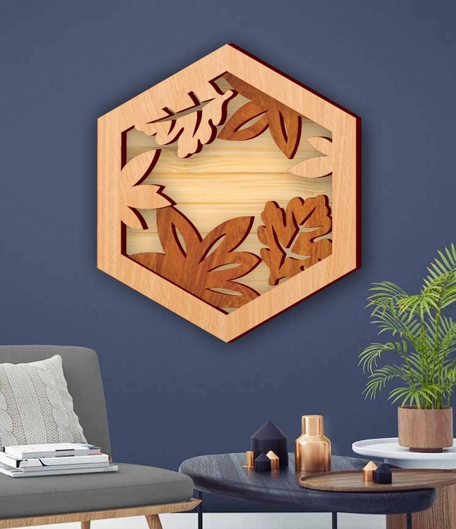 Plant Hexagon Wall Decor