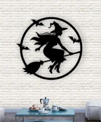 Witch And Bat Wall Decor