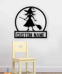 Witch Custom Name Halloween Wall Decor