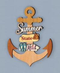 Anchor Summer Beach Wood Sign Anchor Summer Beach Wood Sign