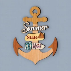 Anchor Summer Beach Wood Sign Anchor Summer Beach Wood Sign