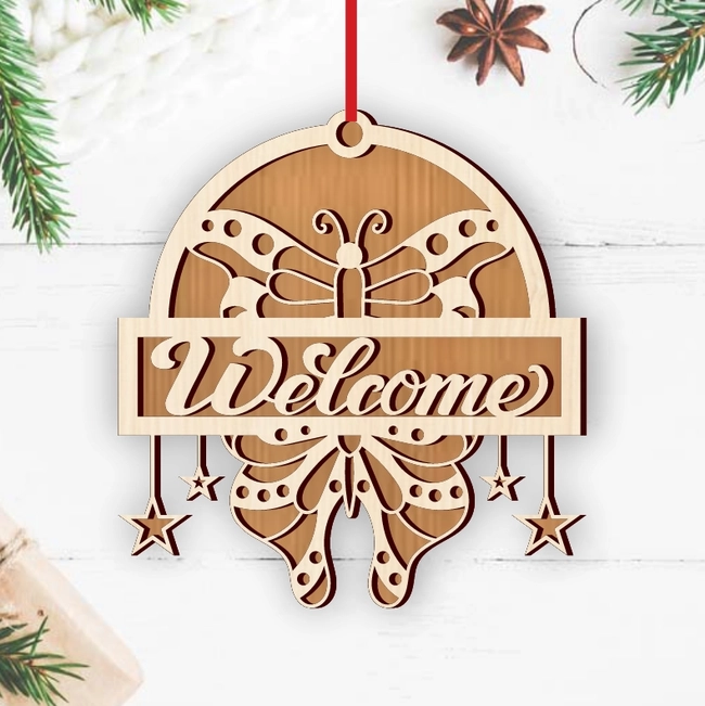 Butterfly Welcome Sign