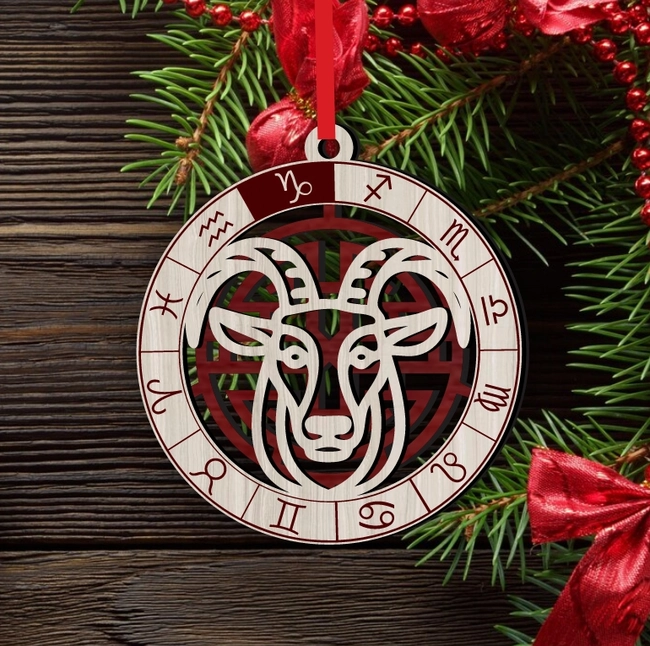 Capricorn Zodiac Ornament