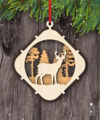 Christmas Ball Tree Decoration With Deer