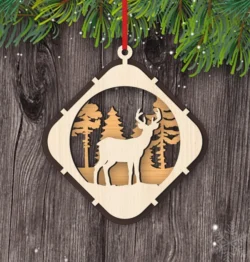 Christmas Ball Tree Decoration With Deer