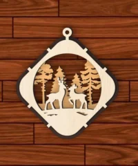 Christmas Ball Tree Decoration With Deer