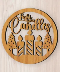 Christmas Coaster Light Your Candles