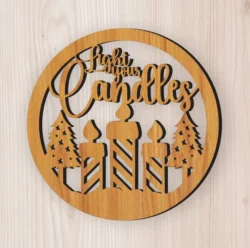 Christmas Coaster Light Your Candles