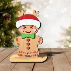Christmas Gingerbread With Reindeer Hat Stand Decor