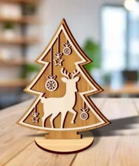 Christmas Tree With Deer Christmas Tree With Deer