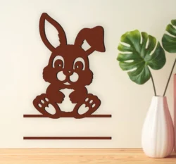 Cute Sitting Bunny Name Sign