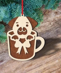 Dog Shaped Water Cup Christmas Ornament