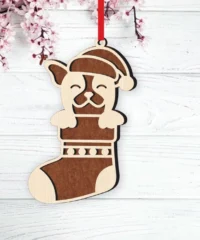 Dog Socks Christmas Ornament