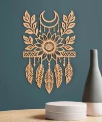 Flower And Moon DreamCatcher Boho Wall Decor