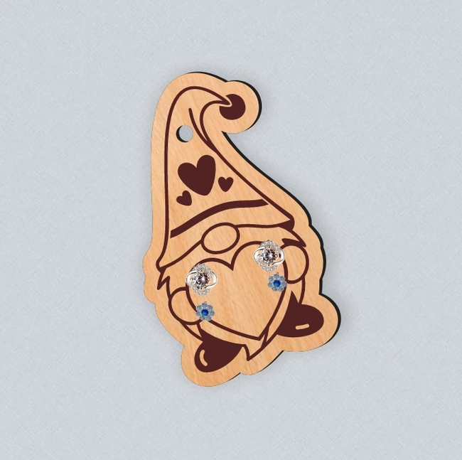 Gnome Earring Card