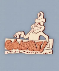 Go Away With Grinch Christmas Sign