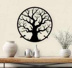 Halloween Tree And Bat Wall Art