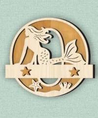 Mermaid Monogram Letter O