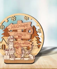 Multilayer Christmas Sign With Grinch Max And Cindy Lou Who